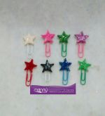 Estrela com Glitter - clip decorado